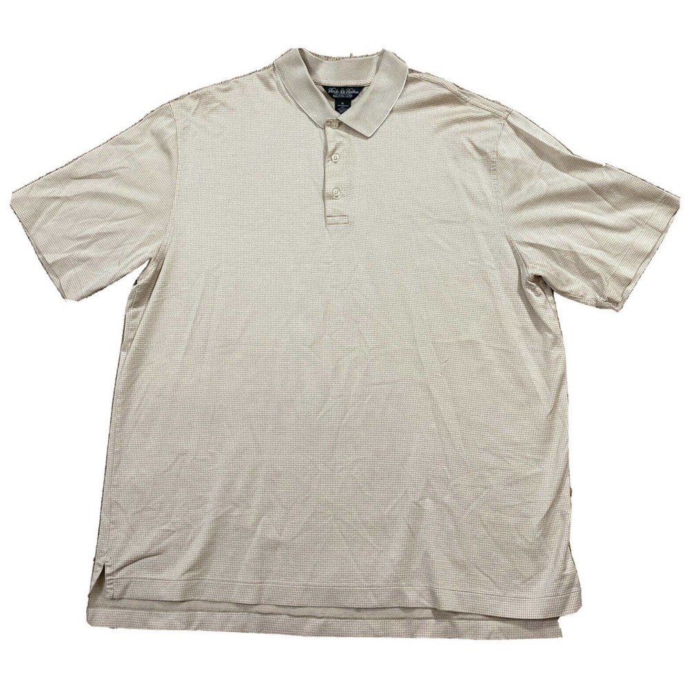 Brooks Brothers Performance Polo Knit Sz XL Beige